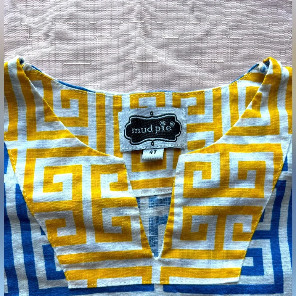 Mud Pie Toddler 100%‎ Cotton Groovy Tunic Coverup Size 4T